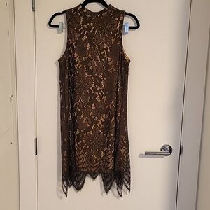 Mini dress with lace